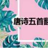 唐詩五首翻譯及原文八上（唐詩五首）