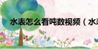 水表怎么看噸數視頻(水表怎么看噸數)