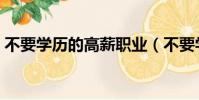 不要學歷的高薪職業(不要學歷的音樂學校)