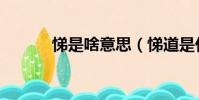 悌是啥意思(悌道是什么意思)