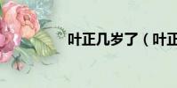 葉正幾歲了(葉正資料)