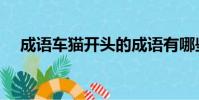 成語車貓開頭的成語有哪些(車貓成語)
