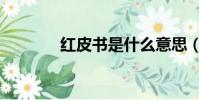 紅皮書是什么意思(紅皮書)