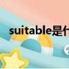 suitable是什么意思（suitable什么意思）