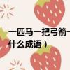 一匹馬一把弓箭一成語瘋狂看圖猜成語（一匹馬一把弓箭是什么成語）
