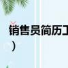 銷售員簡歷工作描述怎么寫（工作描述怎么寫）