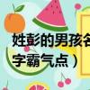 姓彭的男孩名字霸氣點四個字（姓彭的男孩名字霸氣點）