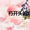 朽開頭的成語有哪些（朽開頭的成語）