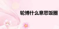 輪博什么意思飯圈(輪博)