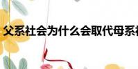 父系社會為什么會取代母系社會(父系社會)