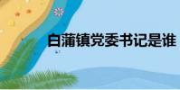 白蒲鎮黨委書記是誰(白蒲鎮)