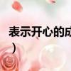 表示開心的成語大全四個字（表示開心的成語）
