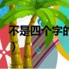 不是四個字的成語是什么（不是四個字的成語）