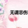 無謂悲傷前一句是什么（無謂悲傷）