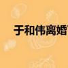 于和偉離婚了沒（于和偉和老婆離婚了）