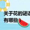 關于花的謎語有哪些以及答案（關于花的謎語有哪些）