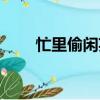 忙里偷閑英文俚語（忙里偷閑英文）