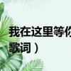 我在這里等你歌詞是什么意思（我在這里等你歌詞）