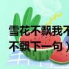 雪花不飄我不飄的下一句是什么（雪花不飄我不飄下一句）