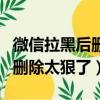 微信拉黑后刪除太狠了會怎么樣（微信拉黑后刪除太狠了）
