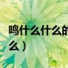 鳴什么什么的成語大全四個字（鳴什么什么什么）
