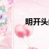 明開頭的成語（剛開頭的成語）