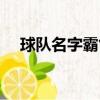 球隊名字霸氣的英文（球隊名字霸氣的）