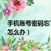 手機賬號密碼忘了怎么辦oppo無卡的（手機賬號密碼忘了怎么辦）