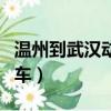 溫州到武漢動車經過哪些站點（溫州到武漢動車）
