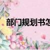 部門規劃書怎么寫好（部門規劃書怎么寫）