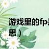 游戲里的fp是什么意思（游戲里fw是什么意思）