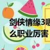 劍俠情緣3哪個角色適合平民（劍俠情緣3什么職業厲害）
