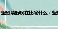 堅壁清野現在比喻什么(堅壁清野什么意思)