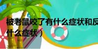 被老鼠咬了有什么癥狀和反應(被老鼠咬了有什么癥狀)