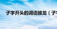 子字開頭的詞語接龍(子字開頭的詞語)
