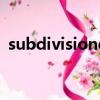 subdivisiones是什么意思（subdivision）