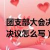 團支部大會決議怎么寫對象表現（團支部大會決議怎么寫）