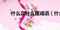 什么足什么履成語(什么足什么履)
