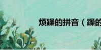 煩躁的拼音(躁的拼音)
