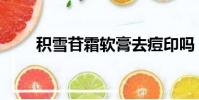 積雪苷霜軟膏去痘印嗎(積雪苷霜)