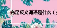 充足反義詞語是什么(充足反義詞)