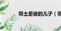 帶土是誰的兒子(帶土是誰)