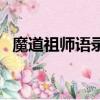 魔道祖師語錄長句（魔道祖師語錄文字圖）