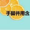 手腳并用含人體部位的詞語（手腳并用）