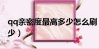 qq親密度最高多少怎么刷(qq親密度最高多少)