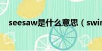 seesaw是什么意思(swing是什么意思)
