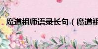 魔道祖師語錄長句(魔道祖師語錄文字圖)