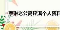 蔡琳老公高梓淇個人資料(蔡琳老公)