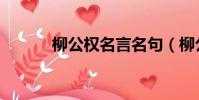 柳公權名言名句(柳公權名言)