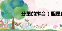 分量的拼音(膽量的拼音)